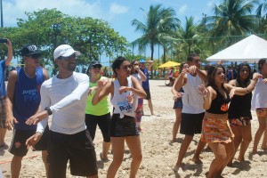 Integração- entre os- cursos foi reforçada- nos Jogos -de -Praia do -Cesmac  1