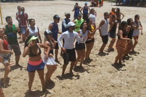 Integração- entre os- cursos foi reforçada- nos Jogos -de -Praia do -Cesmac  1