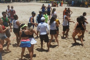 Integração- entre os- cursos foi reforçada- nos Jogos -de -Praia do -Cesmac  1