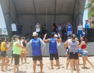 Integração- entre os- cursos foi reforçada- nos Jogos -de -Praia do -Cesmac  1