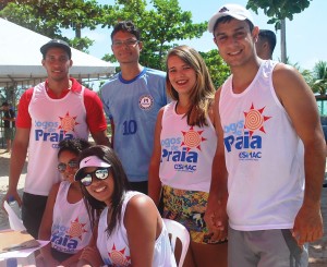 Integração- entre os- cursos foi reforçada- nos Jogos -de -Praia do -Cesmac  1