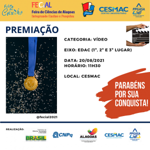 FECiAL- conclui- ações- 2021.1 -com- premiação -dos- destaques- em- evento -híbrido-