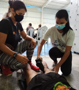 Acadêmicos- de- Fisioterapia- do- Cesmac- participam- de- prática- em- Campeonato- de- Basquete-(01) ....