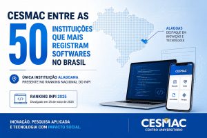 Cesmac integra grupo das 50 instituições que mais registram softwares no Brasil
