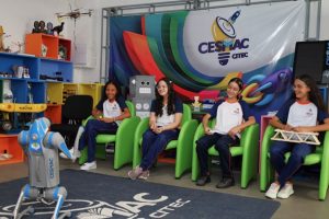 Alunas de Viçosa visitam Núcleo de Robótica do Cesmac após recorde em desafio